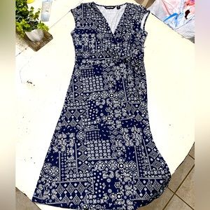 Navy bandana print dress from Lands’ End